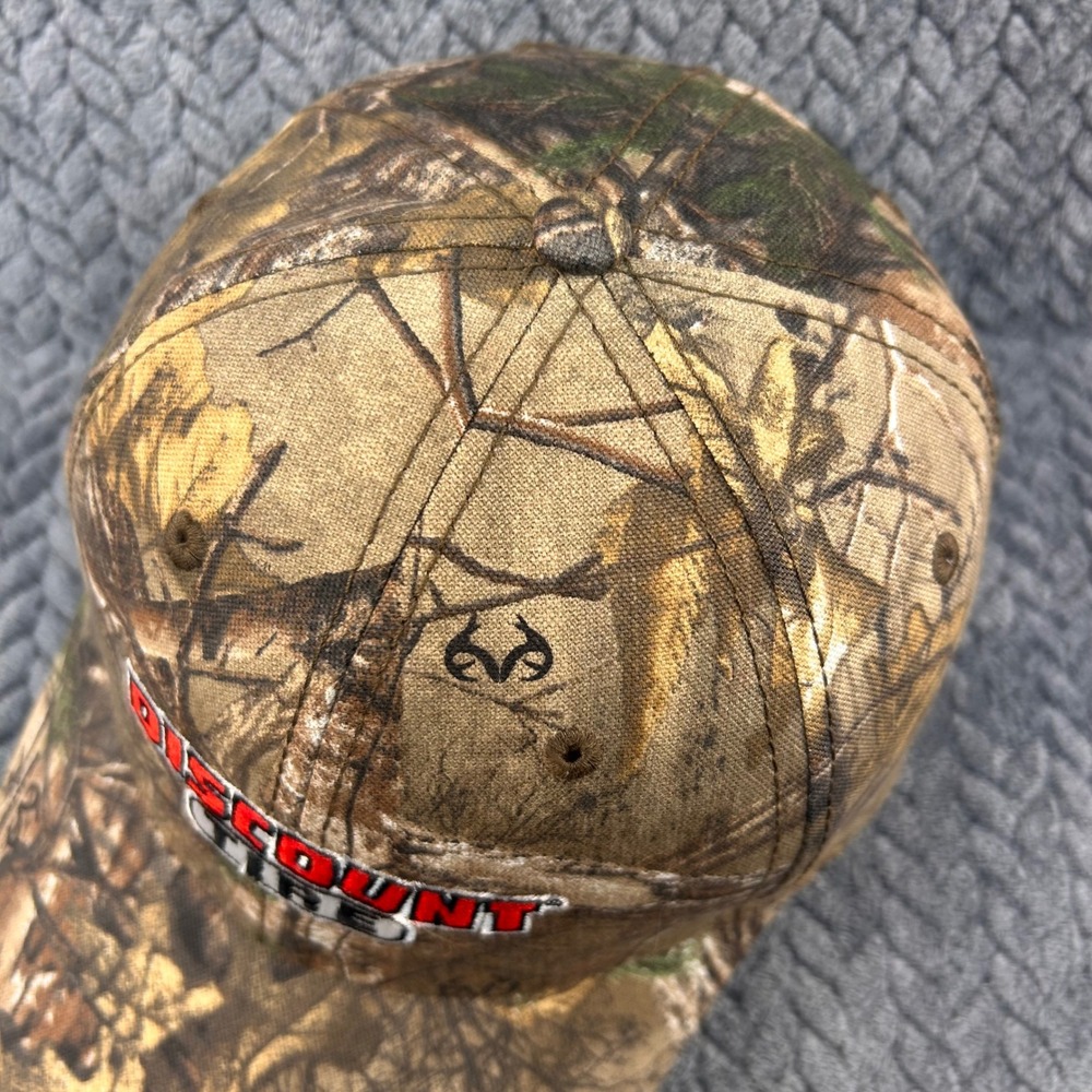 Discount Tire Logo Mens Camo Realtree Baseball Cap Adjustable Hook Loop OSFM - Picture 6 of 14